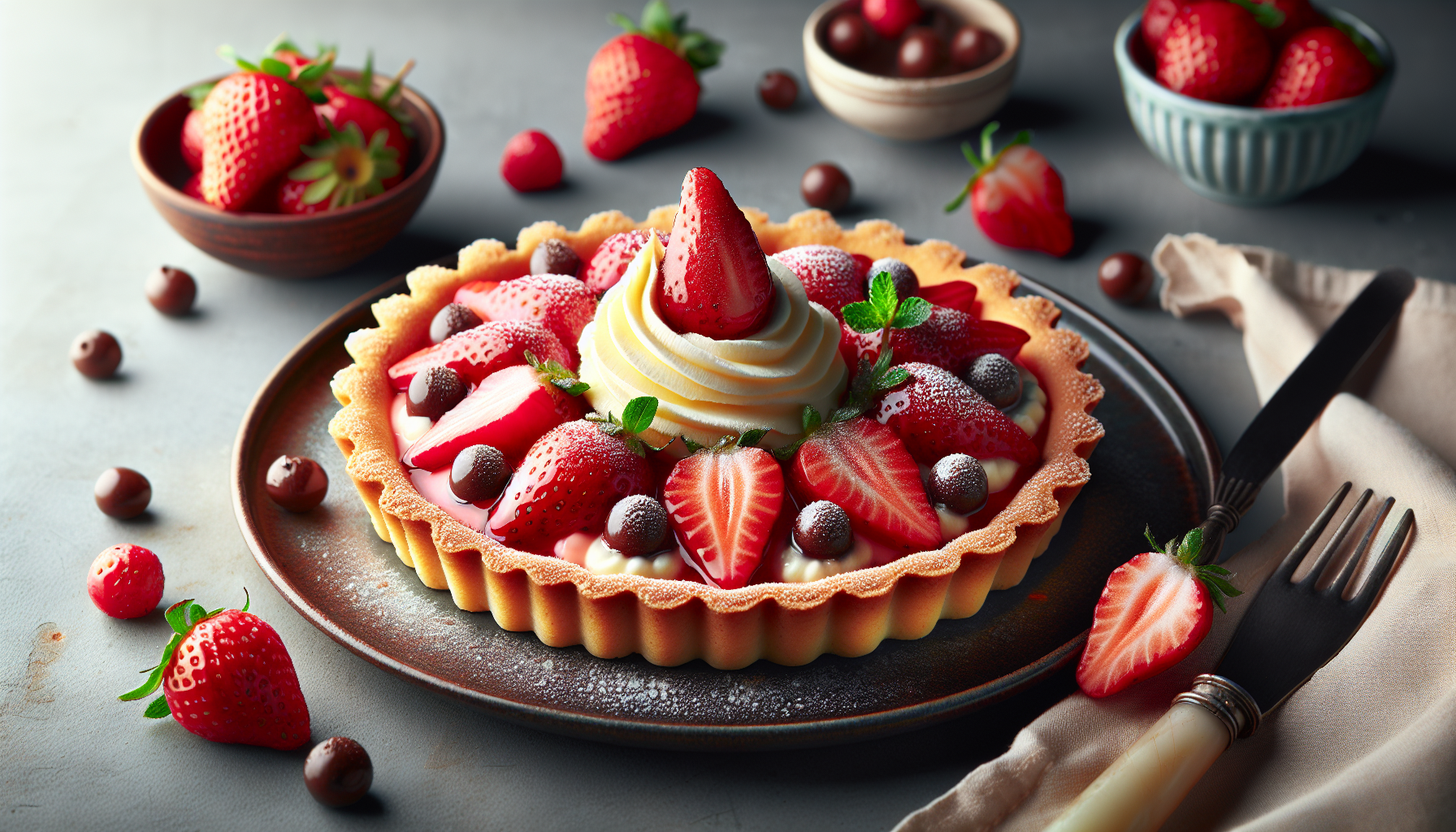 crostata fragole crema